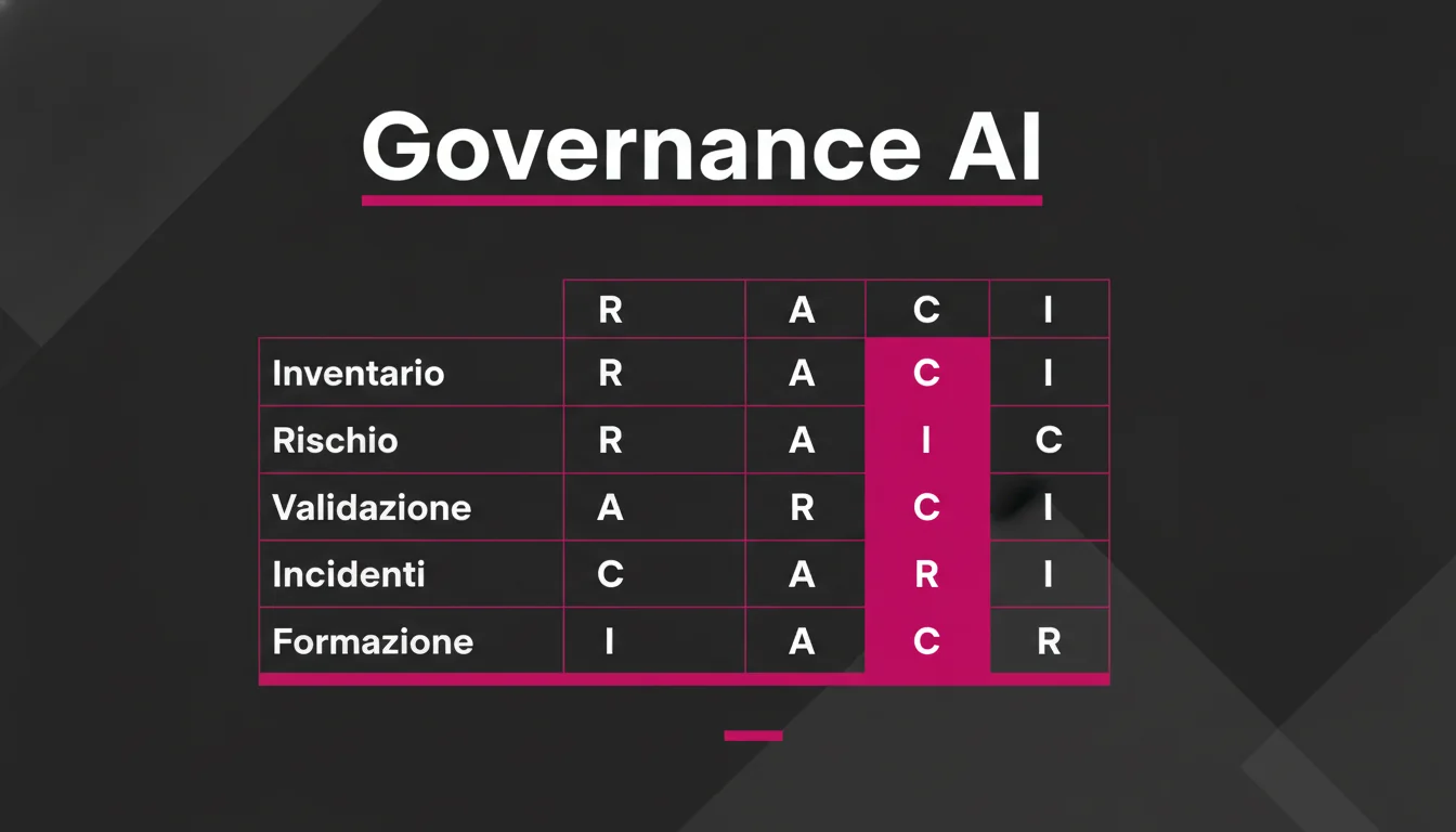 Schema RACI semplificato per AI in azienda